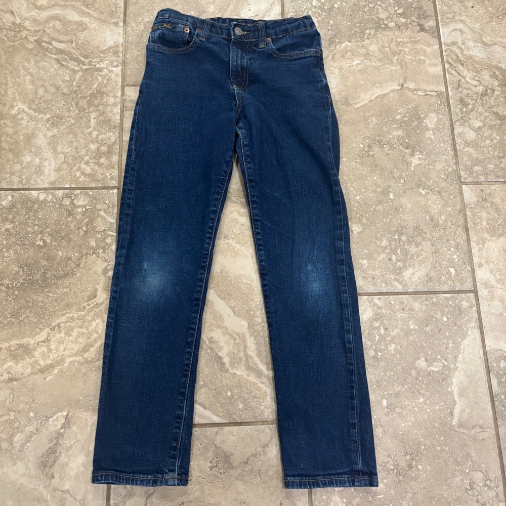 Polo Ralph Lauren Boys Hampton Straight Leg Dark Wash‎ Denim Jeans Size 12